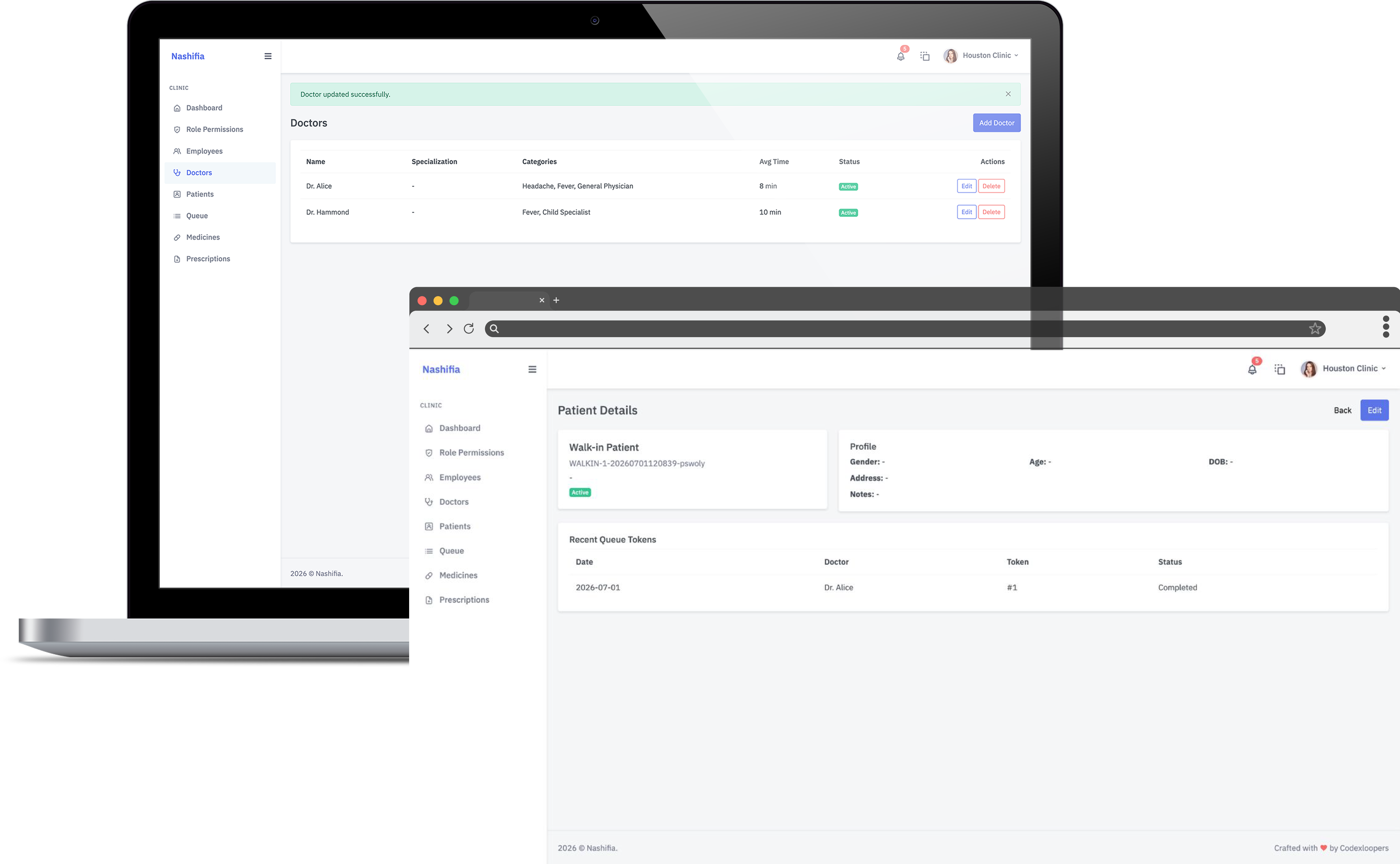 Clinic operations dashboard