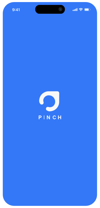 Pinch app splash screen